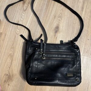 Born black Leather Crossbody Bag